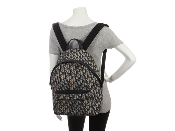 dior backpack mini with splatter pattern Dior Oblique Jacquard Rider Backpack