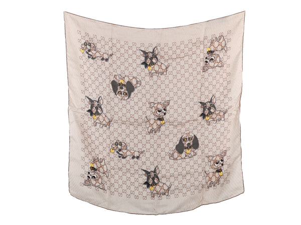 Gucci GG Dog Silk Scarf - Ann's Fabulous Closeouts