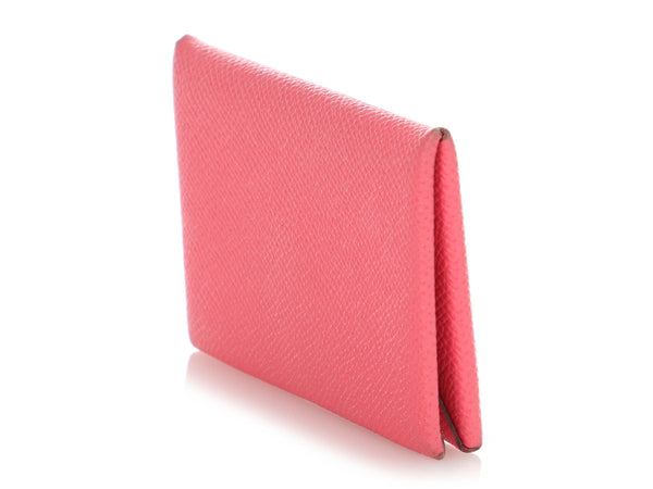 Hermès Rose Azalée Calvi Card Holder - Ann's Fabulous Closeouts Hermès Rose Azalée Calvi Card Holder - Ann's Fabulous Closeouts