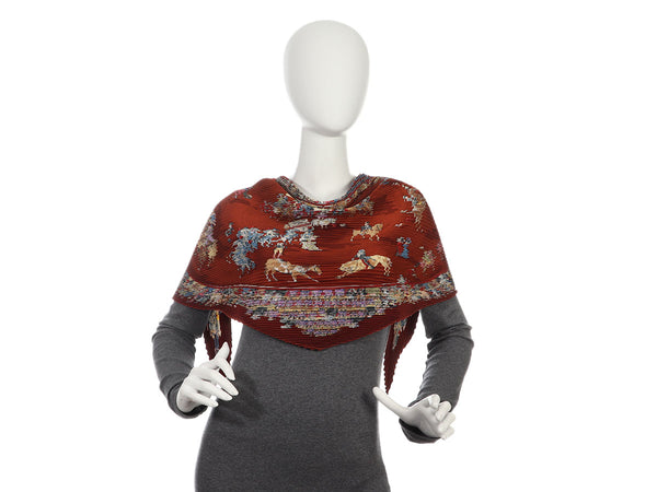 Hermès Cirque Molier Plissé Silk Scarf 90cm - Ann's Fabulous Closeouts