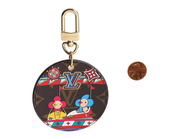 Neverfull GM with LV scarf and Vivienne Christmas animation bag charm