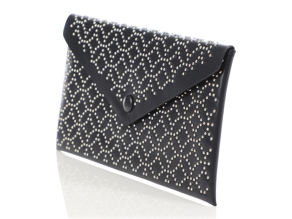 Alaia Black Studded Louise Embellished Envelope Clutch