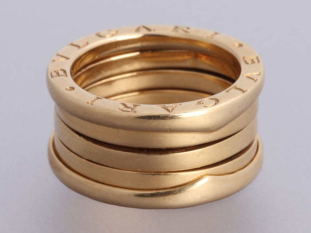 Bulgari 18K Yellow Gold B.zero1 Three-Row Band Ring
