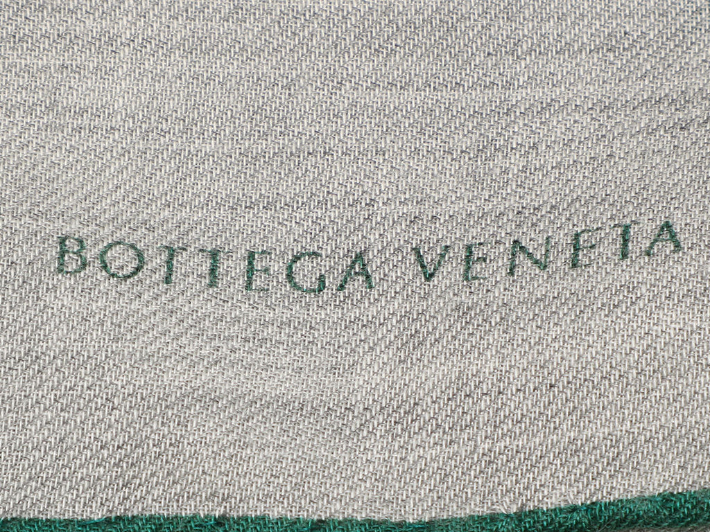 Bottega Veneta Green Cashmere Silk Scarf