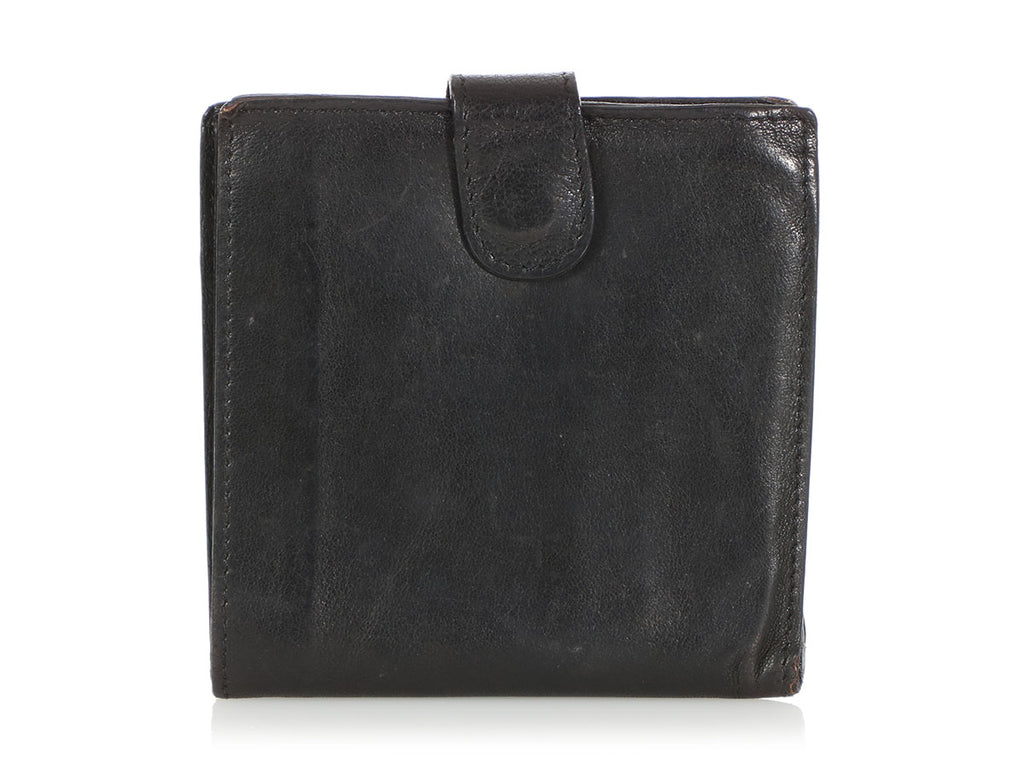 Bottega Veneta Black Compact Wallet