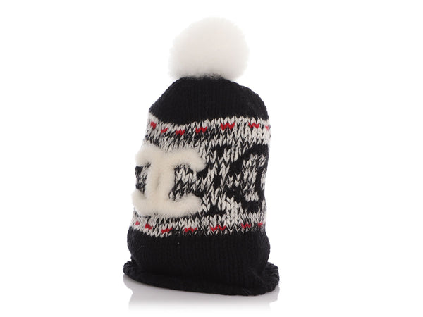 Chanel Pom Pom Wool Hat - Ann's Fabulous Closeouts