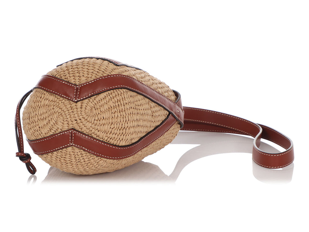 Chloé Small Fair-Trade Paper & Shiny Calfskin Basket Bag