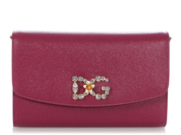 Dolce & Gabbana Mini Purple Crystal Logo Shoulder Bag - Ann's Fabulous  Closeouts