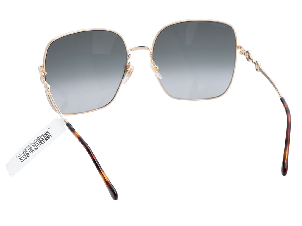 Gucci Gold Square Frame Sunglasses