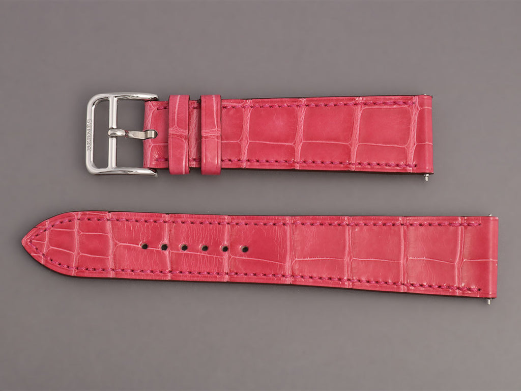 Hermès Pink Alligator H Hour MM Watch Strap