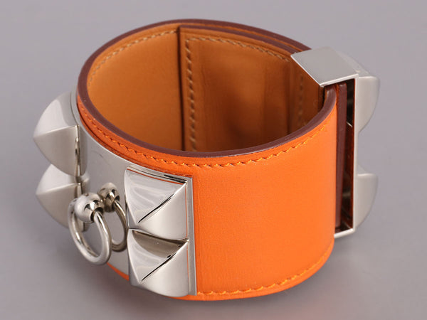 Hermès Orange Swift Collier de Chien CDC Bracelet - Ann's Fabulous
