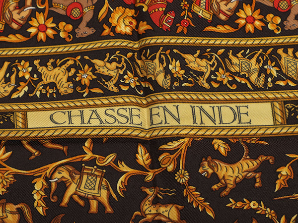 Hermès Chasse en Inde Silk Scarf 90cm