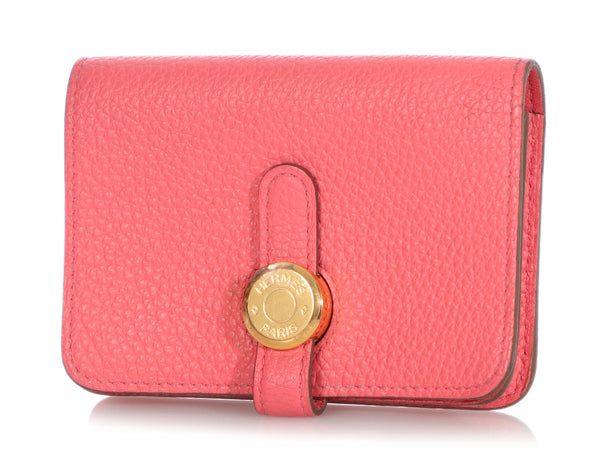 Hermes Dogon Combine Wallet In Rose Lipstick Leather