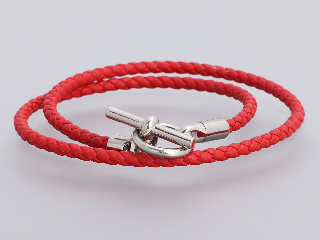 Hermès Red Glénan Double Tour Bracelet
