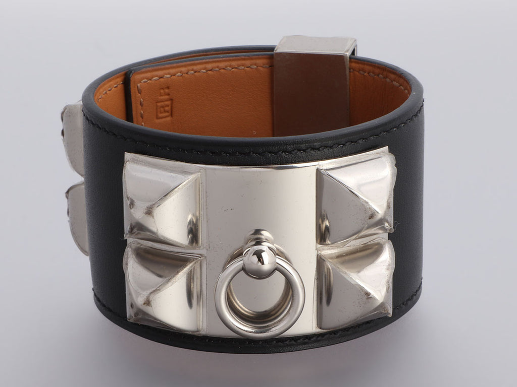 Hermès Black Swift Collier de Chien CDC Bracelet
