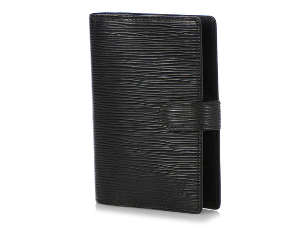 Black epi-leather small ring agenda cover by Louis Vuitton 2015