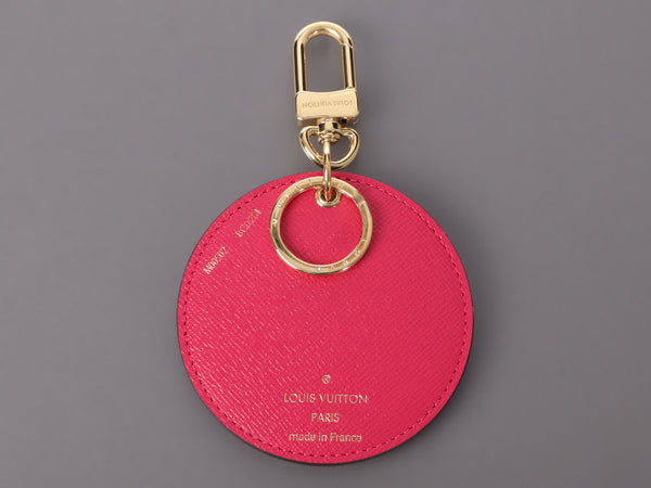 Louis VUITTON RED PINK GIANT Monogram BAG CHARM Key Holder