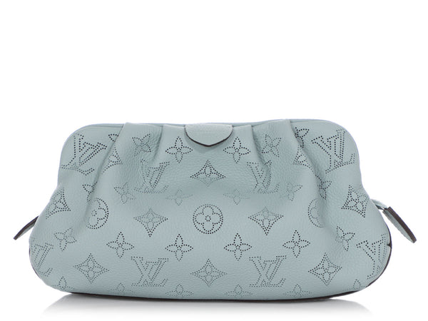 Louis Vuitton Scala Pouch Bag Mahina Leather Blue White Gradient