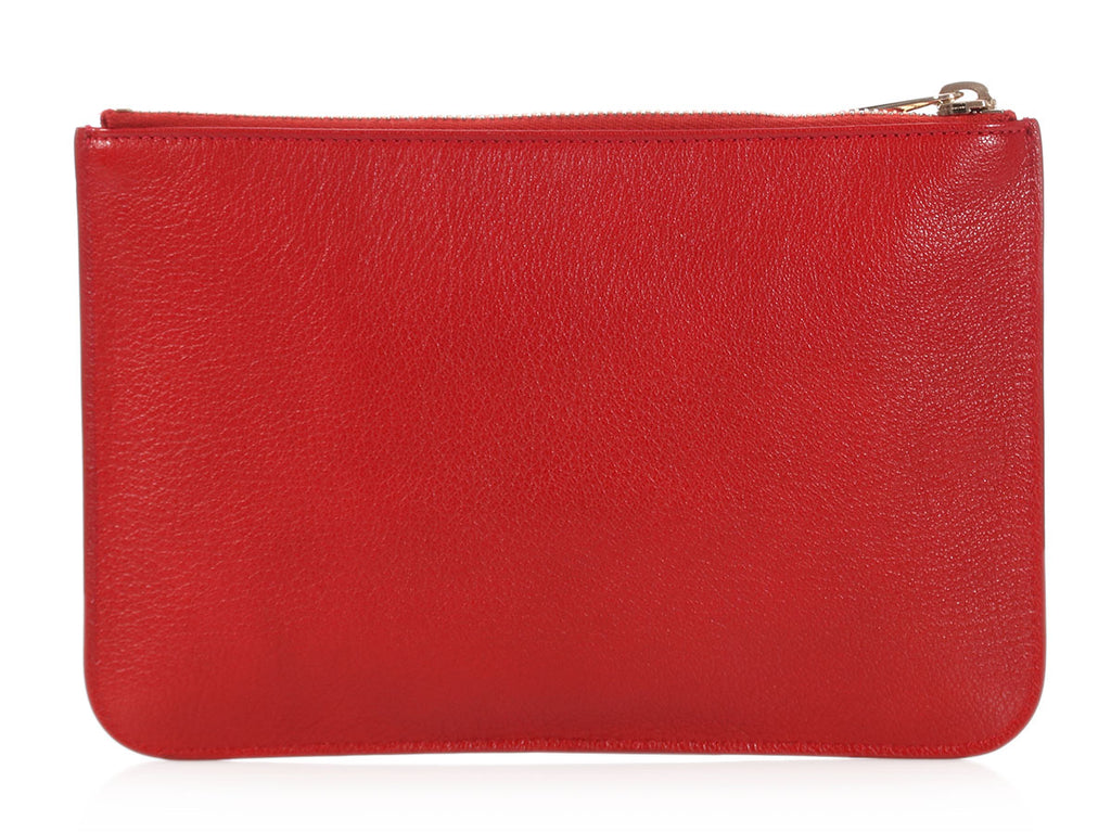 Mulberry Red Zip Top Pouch