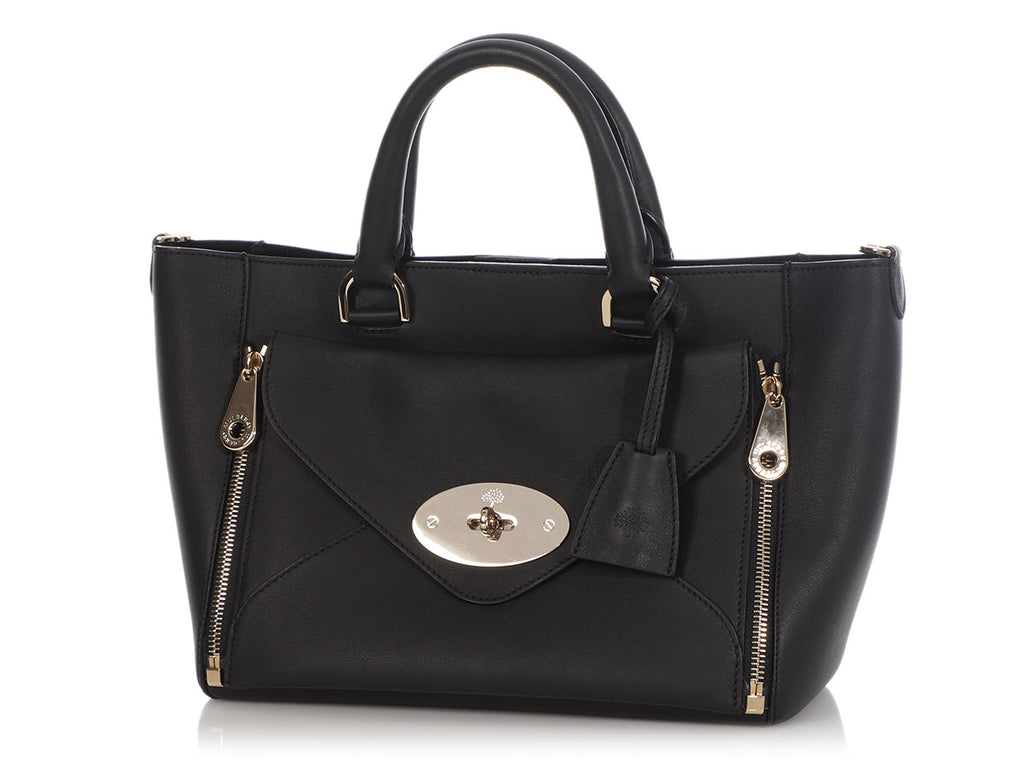 Mulberry Small Black Willow Tote