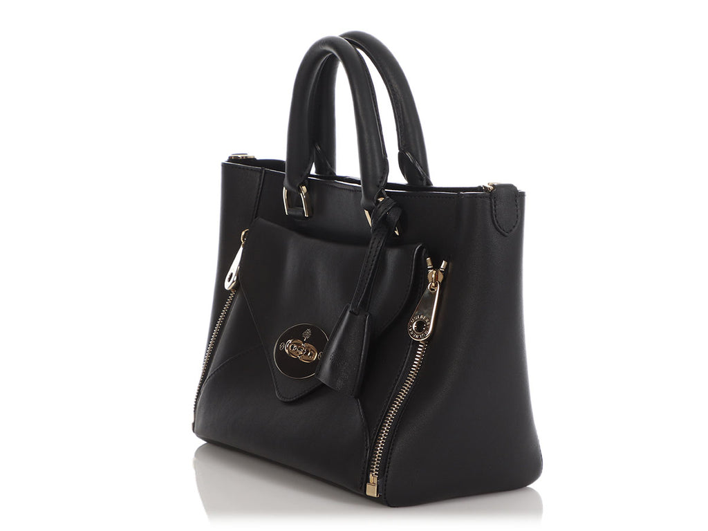 Mulberry Small Black Willow Tote