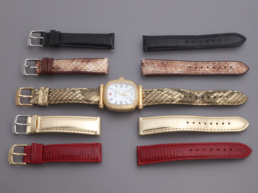Michele Caber Isle Diamond Watch with 4 Additional Straps