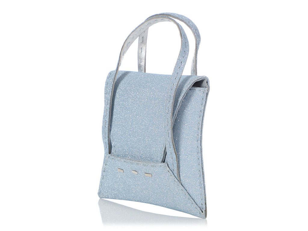 VBH Blue Glitter Manilla Handle Bag