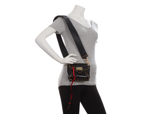 Valentino Large Black Rockstud Spike Chain Bag - Ann's Fabulous Closeouts