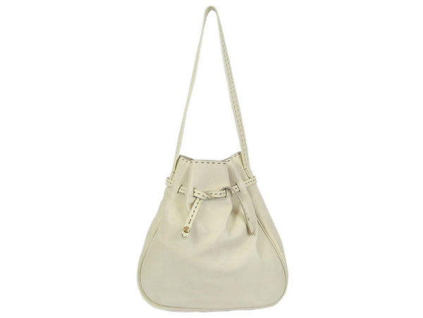Lambertson-Truex White Leather Shoulder Bag - Ann's Fabulous Closeouts