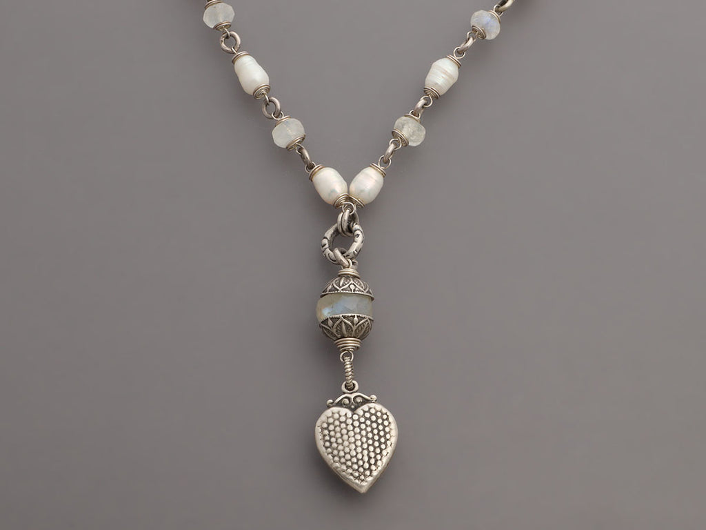 Alana Leigh Pearl and Labradorite Necklace and Ring Set