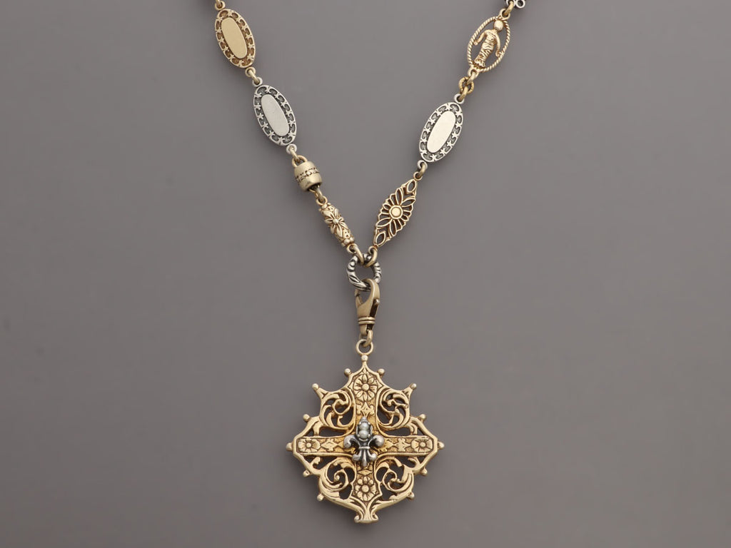 Alana Leigh Two-Tone Long Pendant Necklace