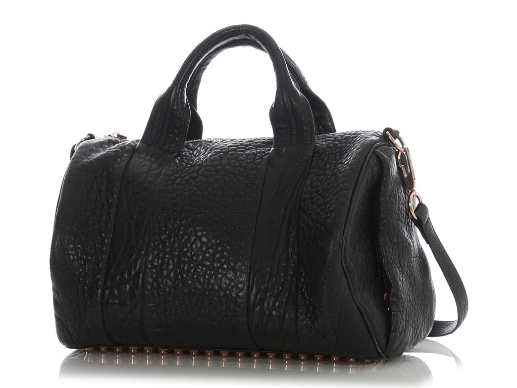Alexander Wang Mini Black Pebbled Lambskin Rockie