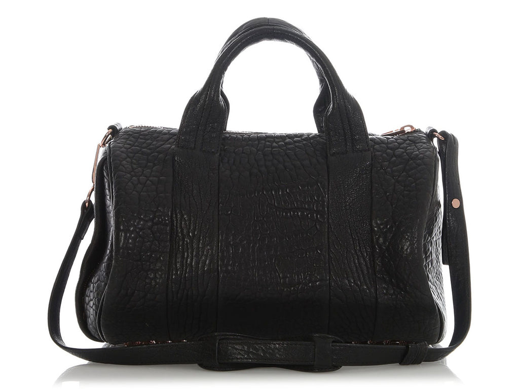 Alexander Wang Mini Black Pebbled Lambskin Rockie
