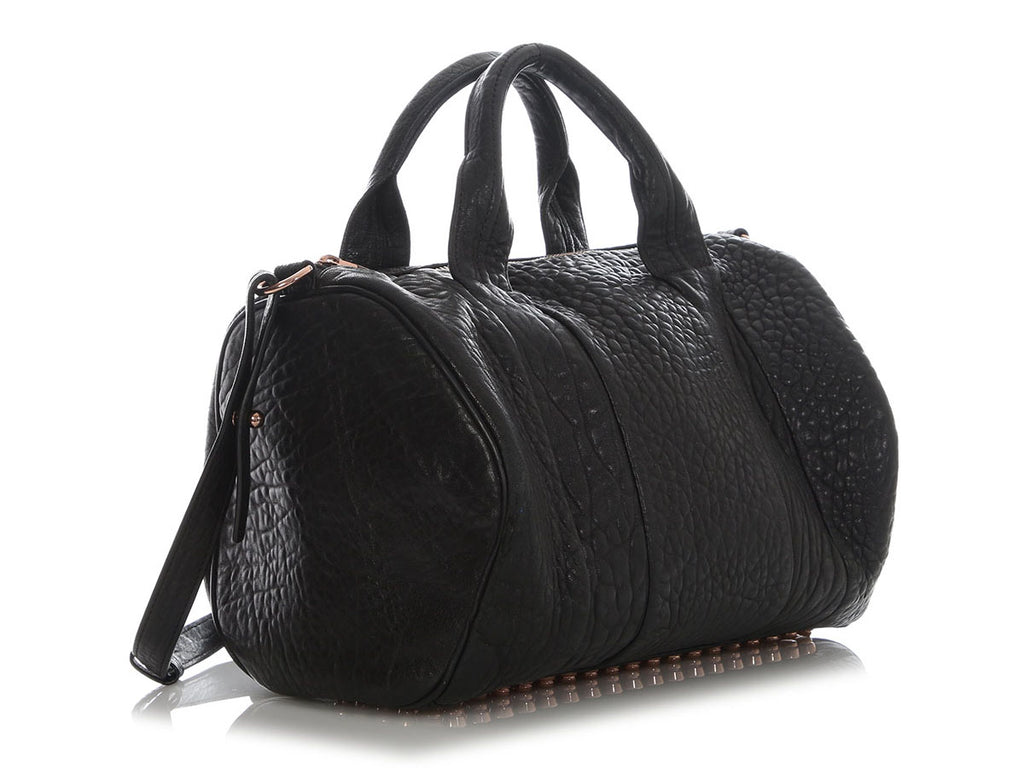 Alexander Wang Mini Black Pebbled Lambskin Rockie