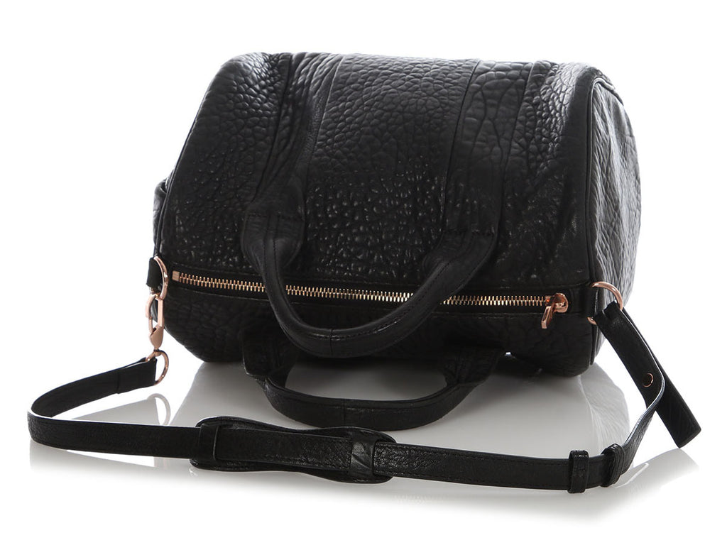 Alexander Wang Mini Black Pebbled Lambskin Rockie