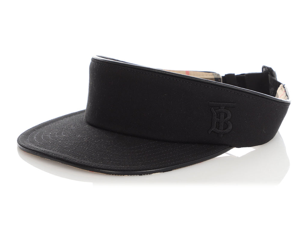 Burberry Black Heritage Visor