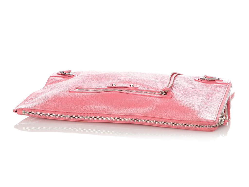 Balenciaga Large Pink Classic Zip Pouch