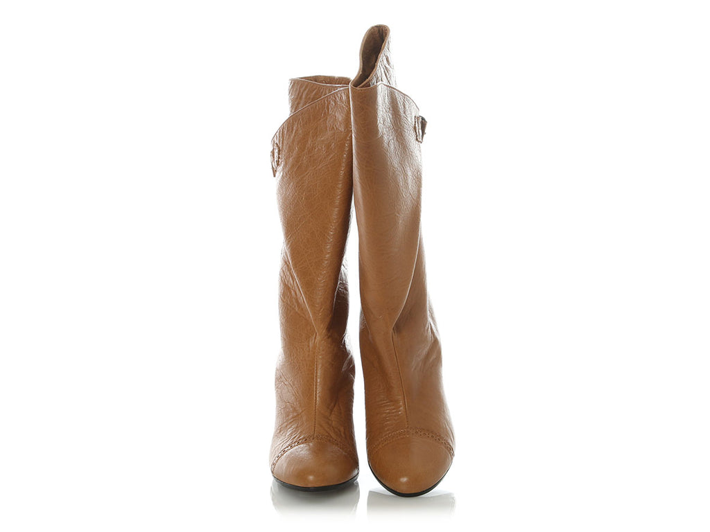 Balenciaga Cumin Brogues Wedge Boots