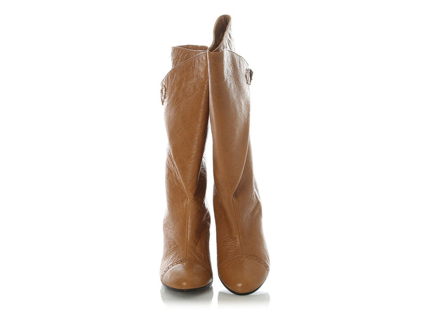 Balenciaga Cumin Brogues Wedge Boots