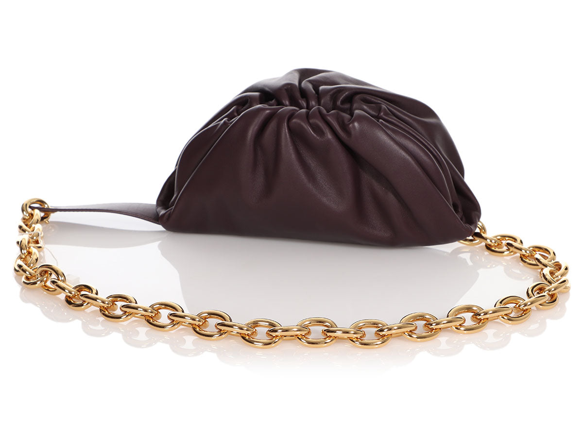 The Chain Pouch Leather Clutch By Bottega Veneta