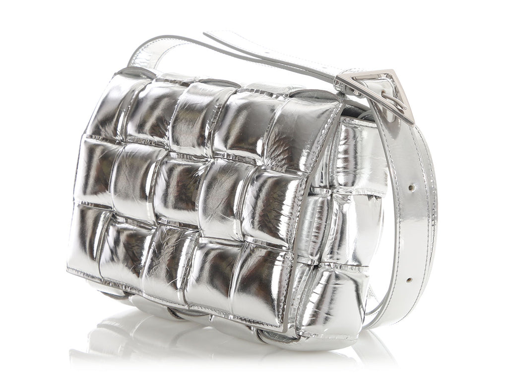 Bottega Veneta Mirror Silver Padded Cassette Bag