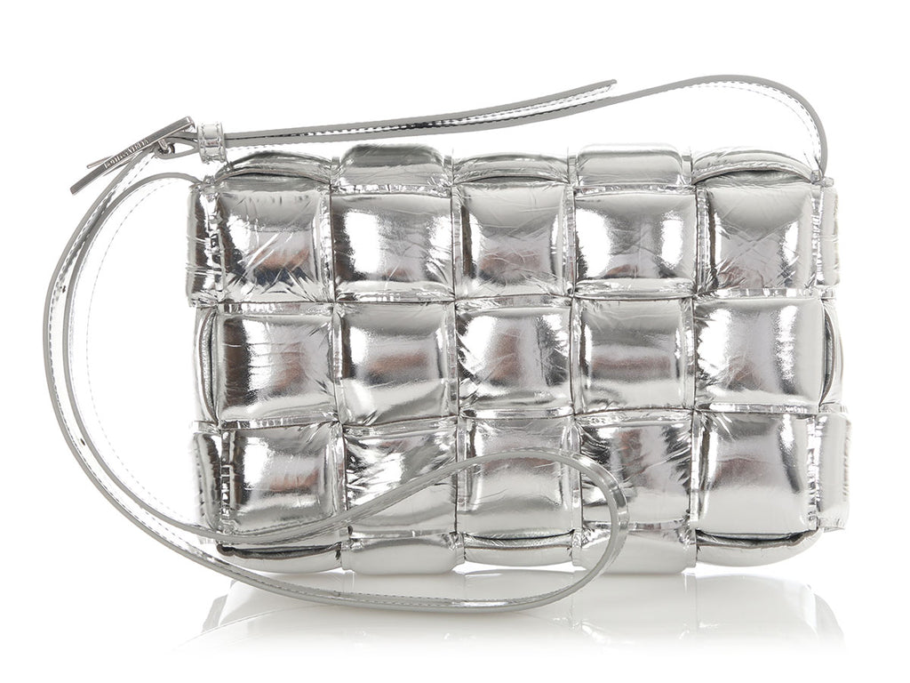 Bottega Veneta Mirror Silver Padded Cassette Bag