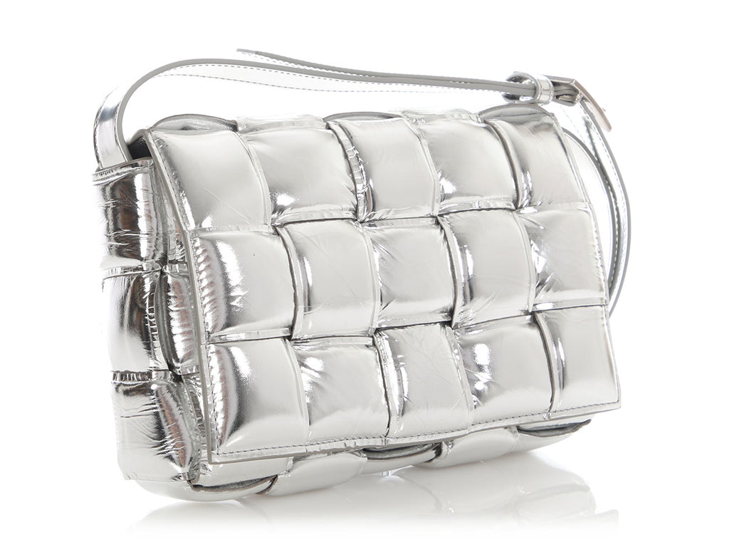 Bottega Veneta Mirror Silver Padded Cassette Bag