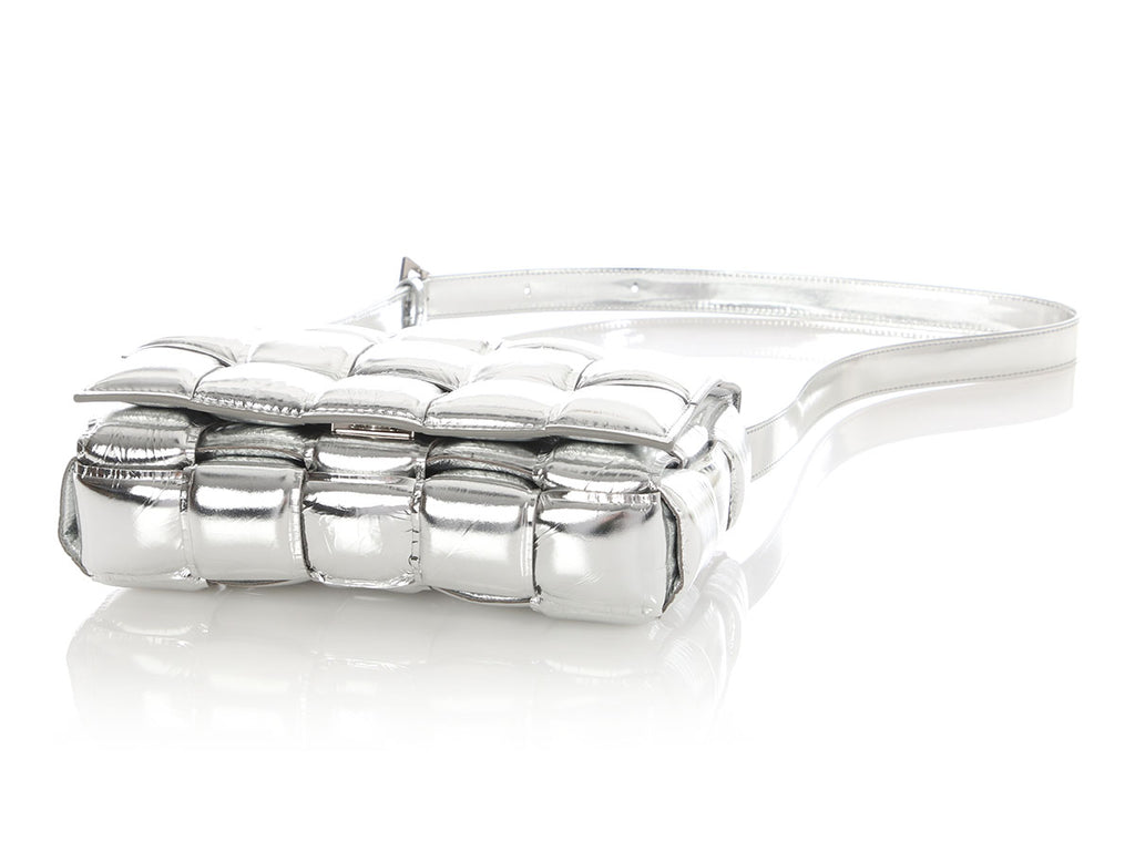 Bottega Veneta Mirror Silver Padded Cassette Bag