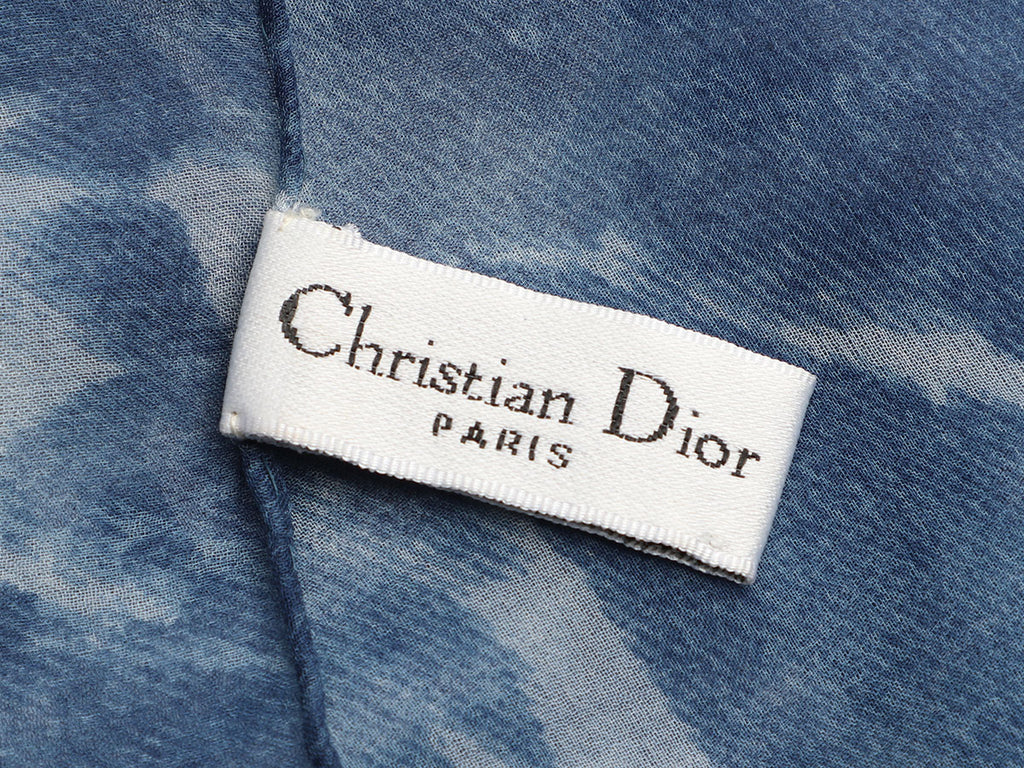 Dior Blue Silk Scarf