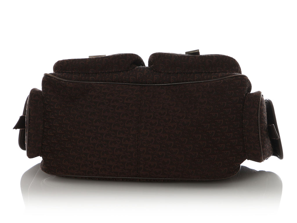 Dior Vintage Brown Diorissimo Multi-Pocket Shoulder Bag