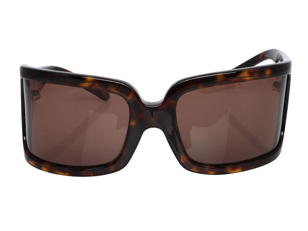 Celine Tortoise Wraparound Sunglasses
