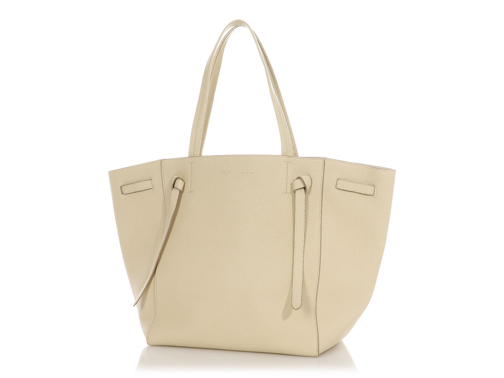 Céline Small Chalk Soft-Grained Calfskin Cabas Phantom