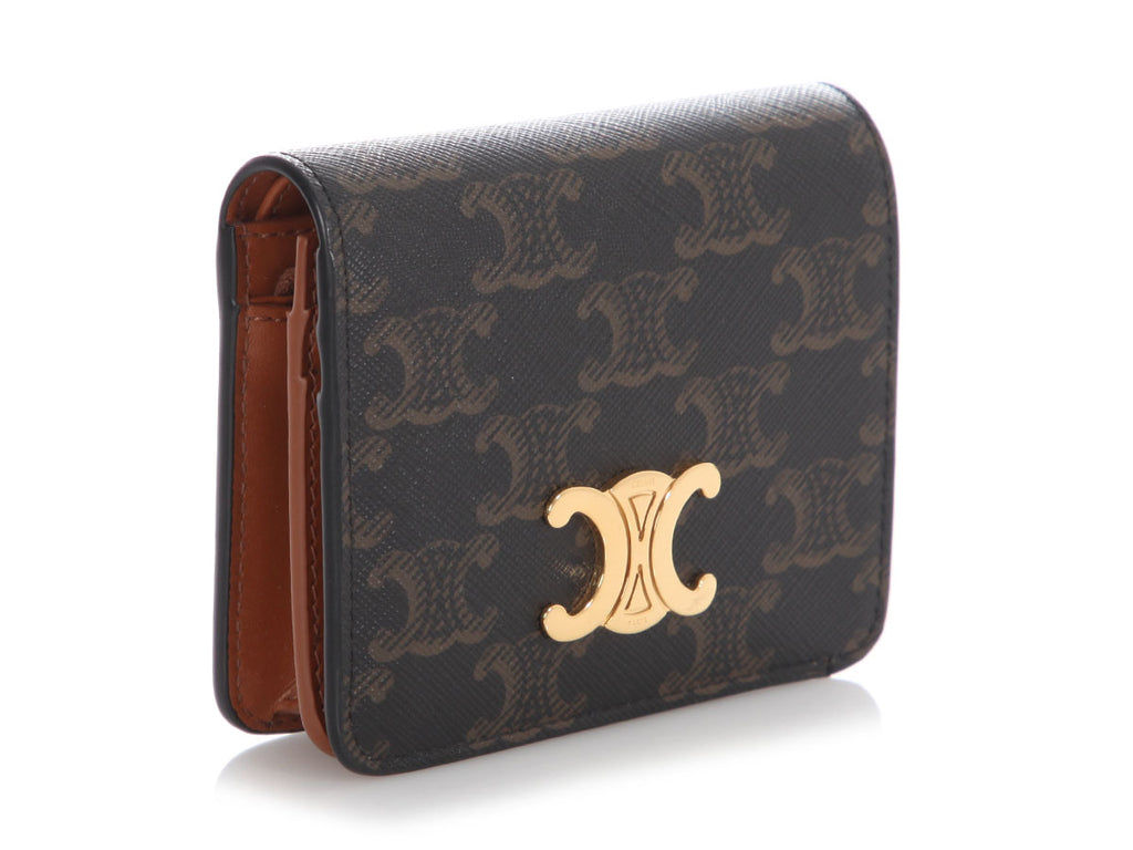 Celine Brown Triomphe Compact Wallet