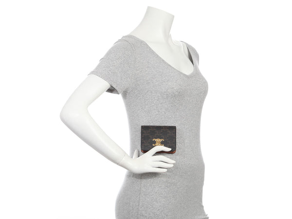 Celine Brown Triomphe Compact Wallet